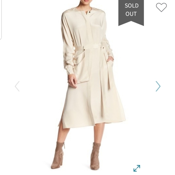 $950_E tibi – Silk Shirt DressBURLAP / 2